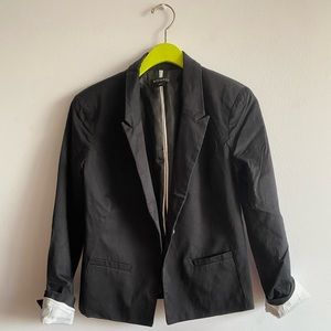 Metaphor Black Blazer with Pinstripe Lining